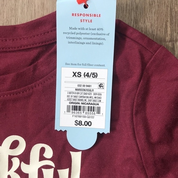 4/$25 NWT cat & Jack thankful to be together xs 4/5 for boy or girl - Picture 3 of 5